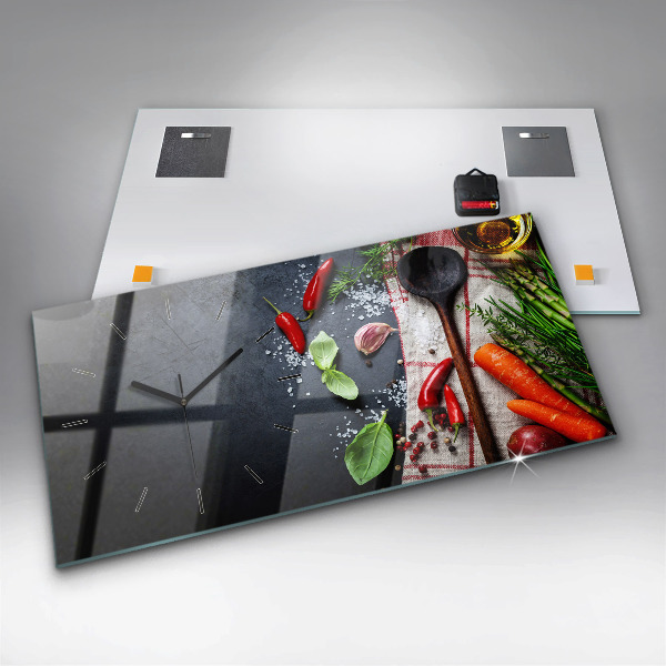 Vízszintes üvegóra Zöldségek