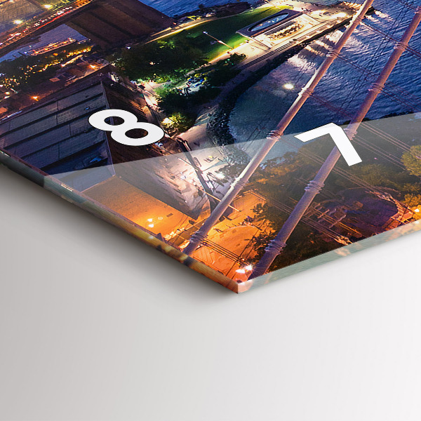 Vízszintes üvegóra New York és a naplemente