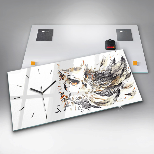 Vízszintes üvegóra Bagoly a bölcsesség szimbóluma