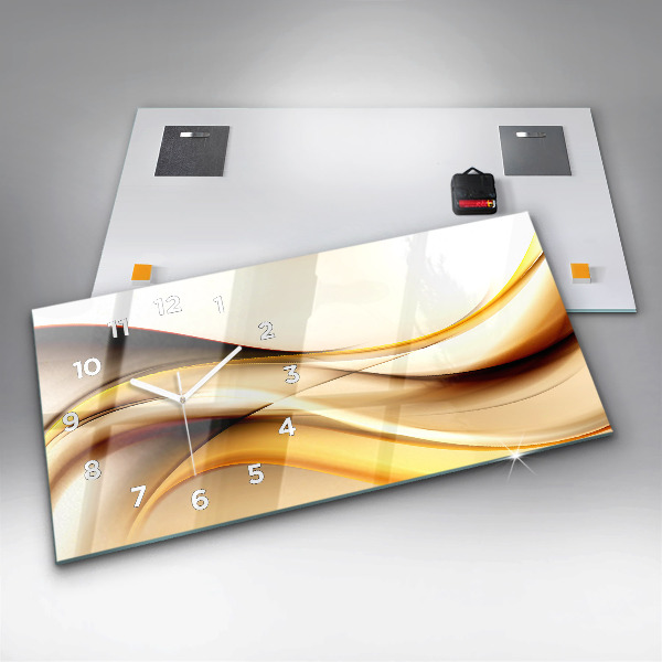 Vízszintes üvegóra Absztrakt hullám