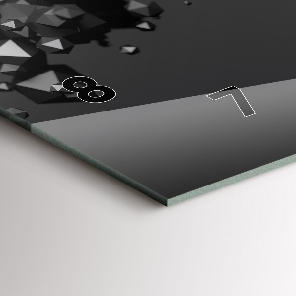 Vízszintes üvegóra Fekete absztrakció