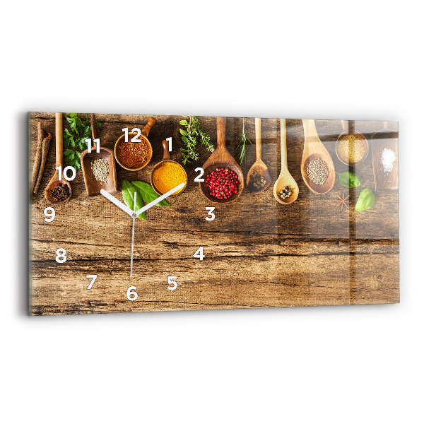 Vízszintes üvegóra Kanál fűszerek