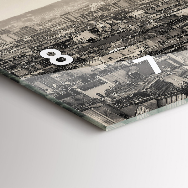 Vízszintes üvegóra Párizsi tájkép