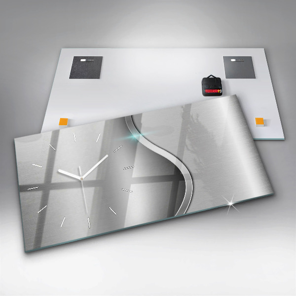 Vízszintes üvegóra Szürke fém absztrakció