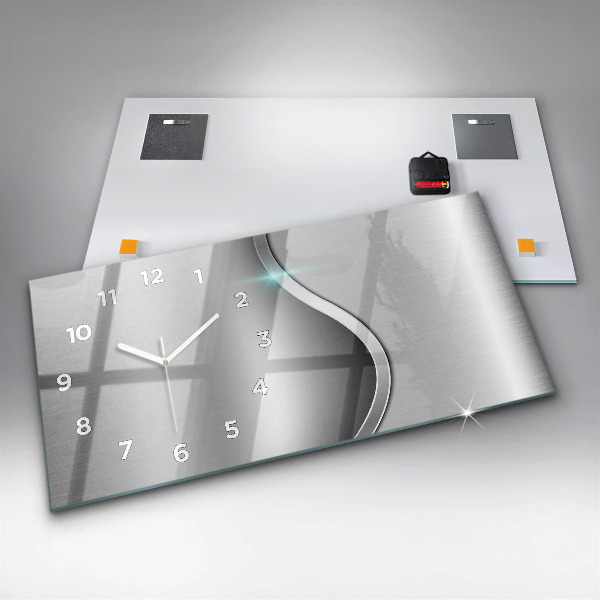 Vízszintes üvegóra Szürke fém absztrakció