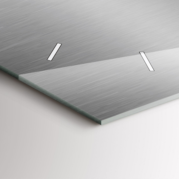 Vízszintes üvegóra Szürke fém absztrakció