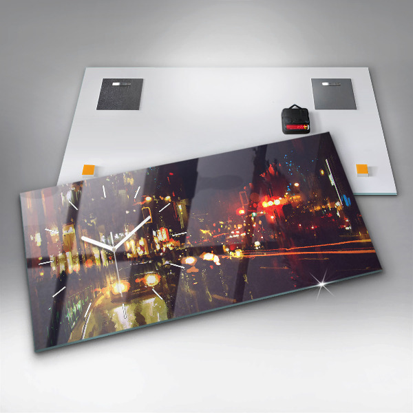 Vízszintes üvegóra Festett város