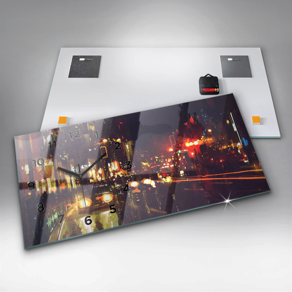 Vízszintes üvegóra Festett város