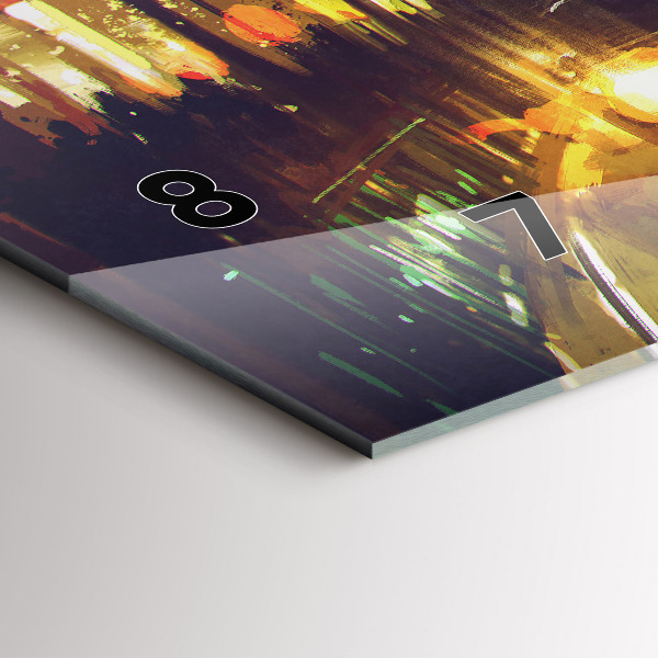 Vízszintes üvegóra Festett város