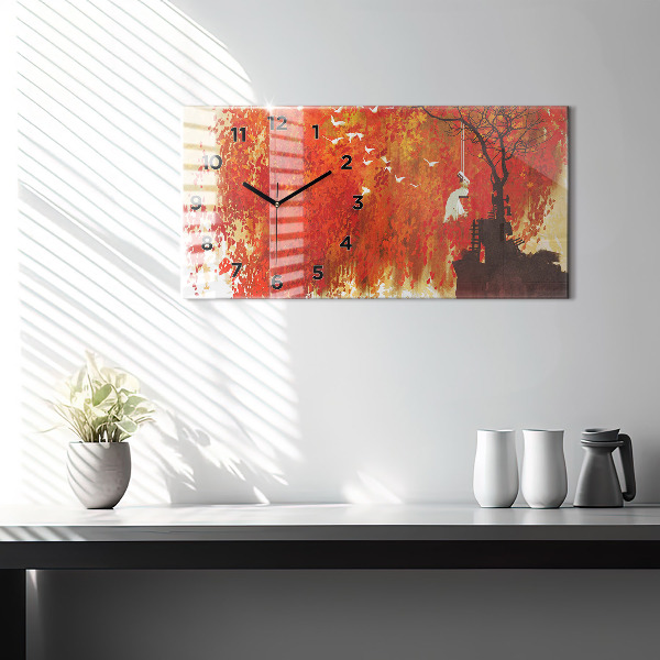 Vízszintes üvegóra Menyasszony ősszel