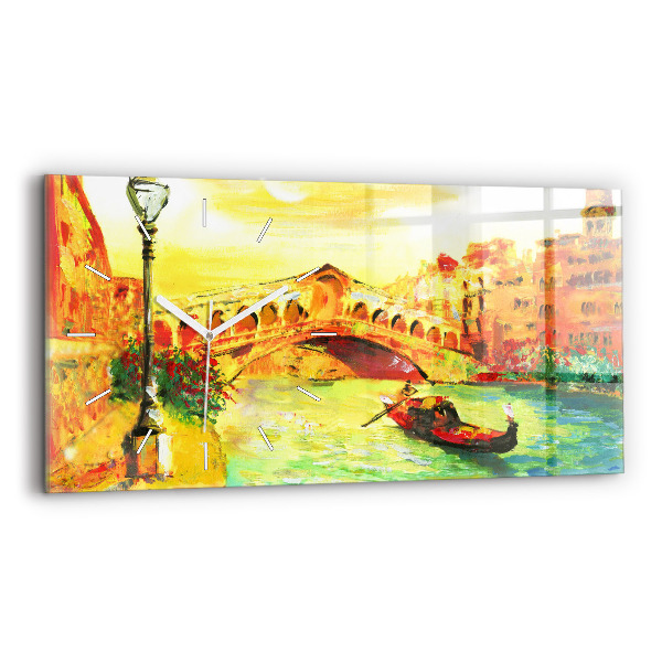 Vízszintes üvegóra Velence Rialto híd