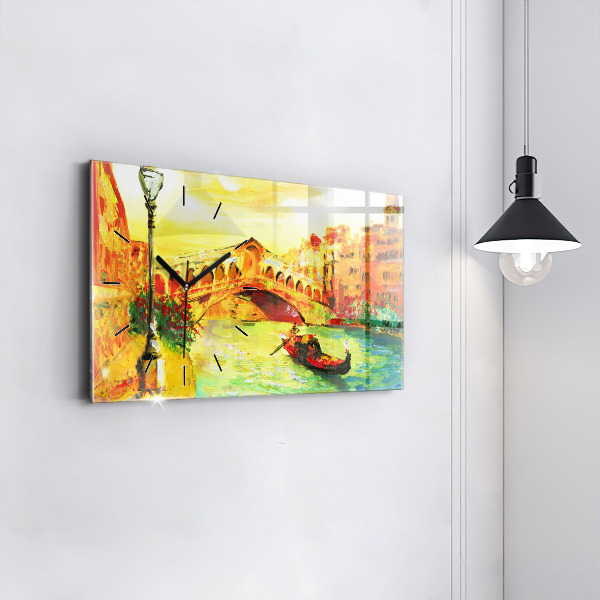 Vízszintes üvegóra Velence Rialto híd