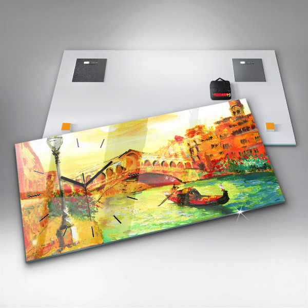 Vízszintes üvegóra Velence Rialto híd