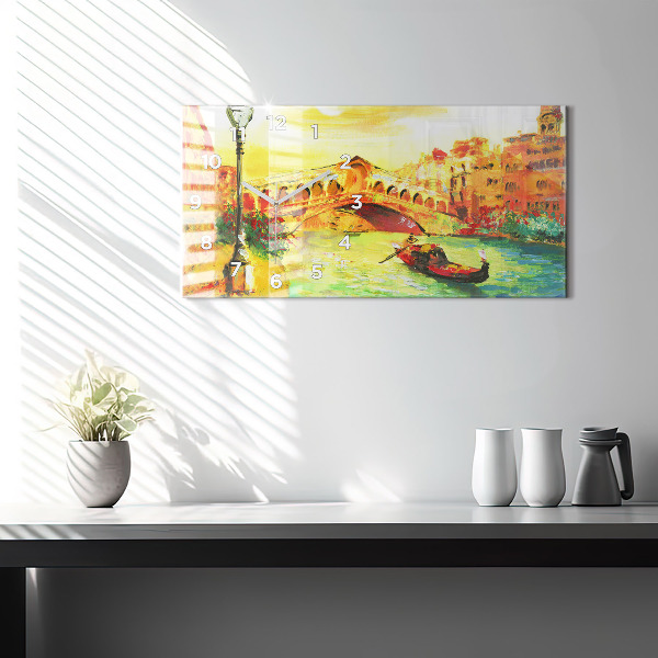Vízszintes üvegóra Velence Rialto híd