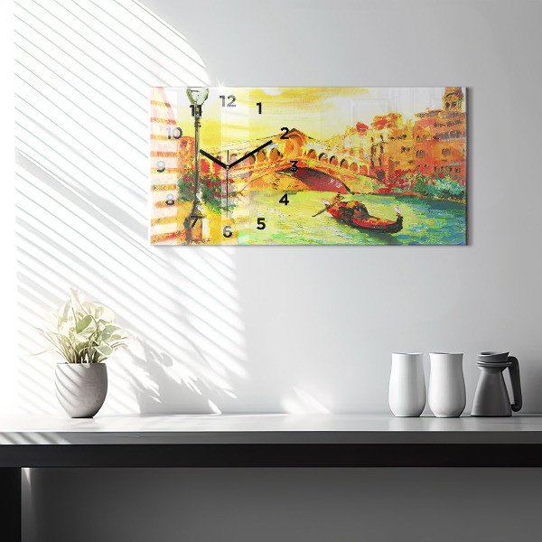 Vízszintes üvegóra Velence Rialto híd