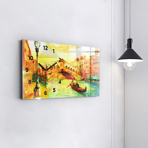 Vízszintes üvegóra Velence Rialto híd