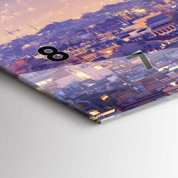 Vízszintes üvegóra Kilátás Barcelona