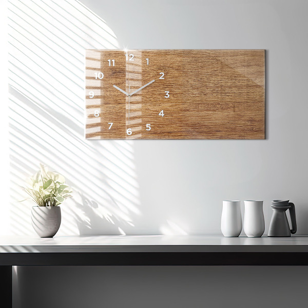 Vízszintes üvegóra Világos fa