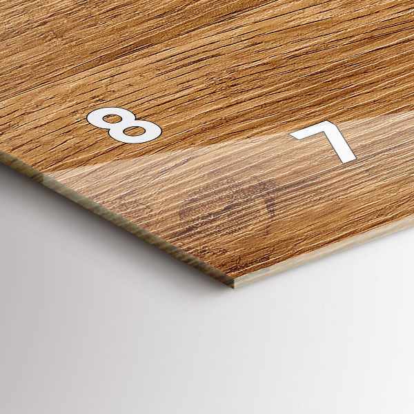 Vízszintes üvegóra Világos fa