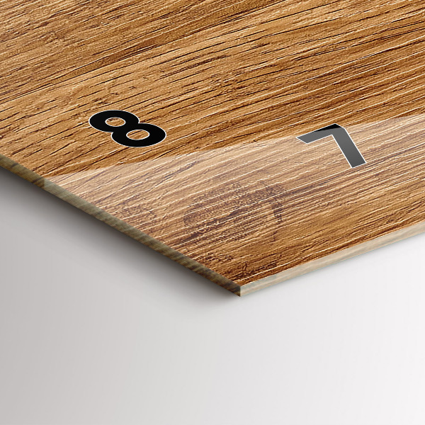 Vízszintes üvegóra Világos fa