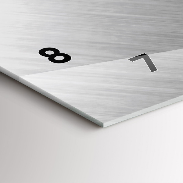 Vízszintes üvegóra Fém fal