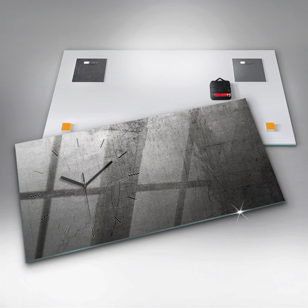 Vízszintes üvegóra Fém fal