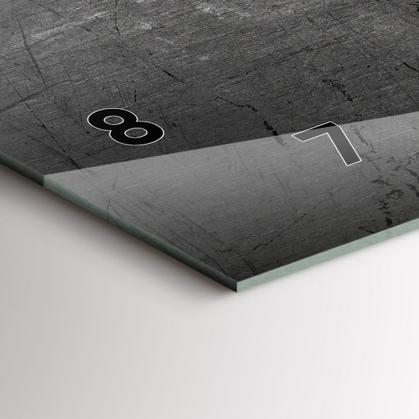 Vízszintes üvegóra Fém fal