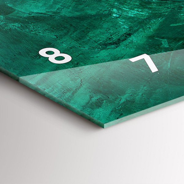 Vízszintes üvegóra Smaragd fal