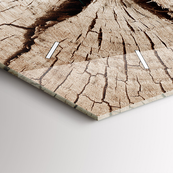 Vízszintes üvegóra Régi fa tuskó