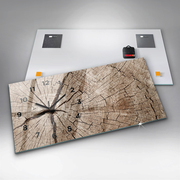 Vízszintes üvegóra Régi fa tuskó