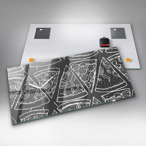 Vízszintes üvegóra Festett pizza