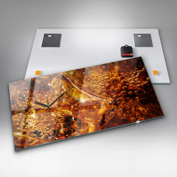 Vízszintes üvegóra Közeli kép az italról