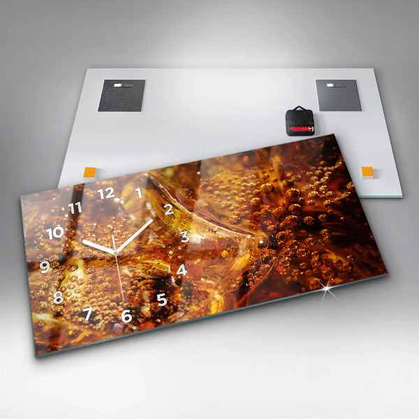 Vízszintes üvegóra Közeli kép az italról