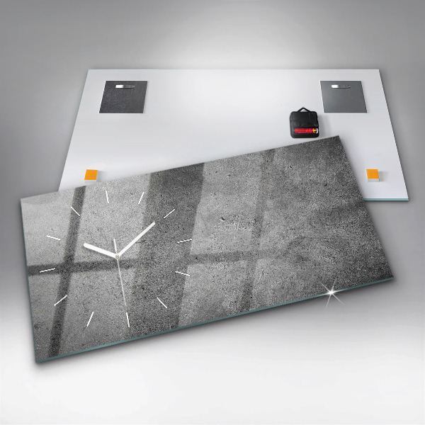 Vízszintes üvegóra Ipari fal