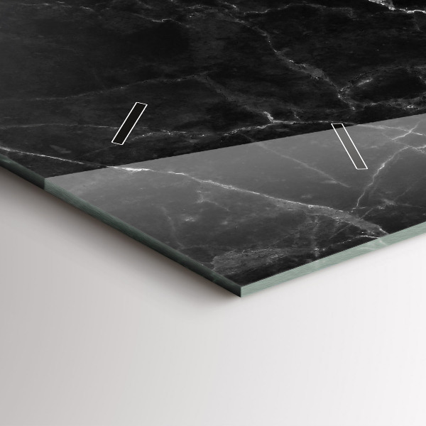 Vízszintes üvegóra Sötét márvány