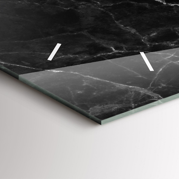 Vízszintes üvegóra Sötét márvány