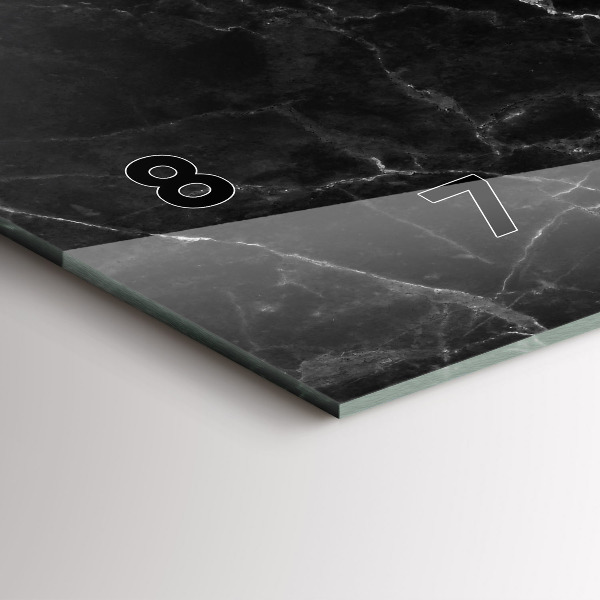 Vízszintes üvegóra Sötét márvány