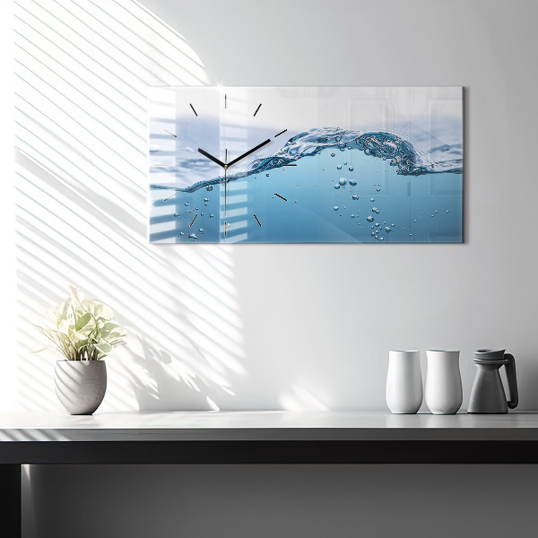 Vízszintes üvegóra Közeli kép a vízről