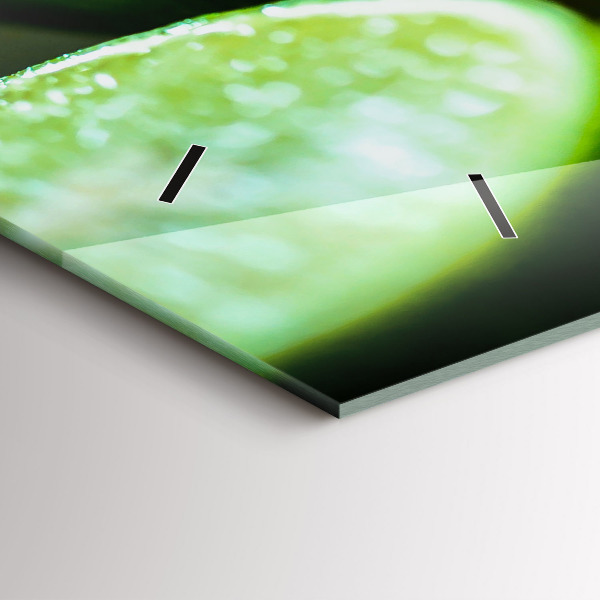 Vízszintes üvegóra Lime ékek