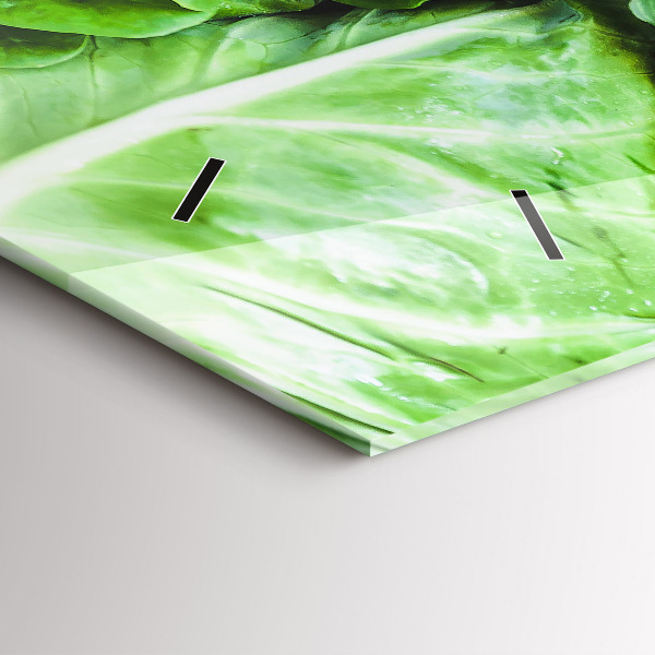 Vízszintes üvegóra Zöld zöldségek