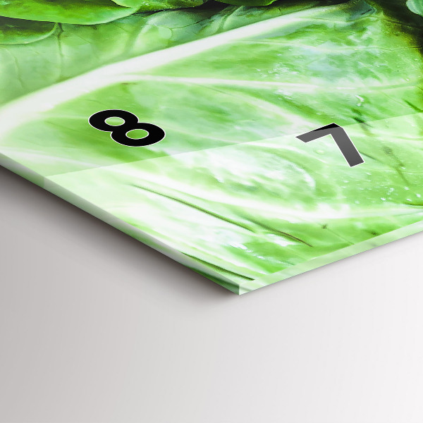 Vízszintes üvegóra Zöld zöldségek