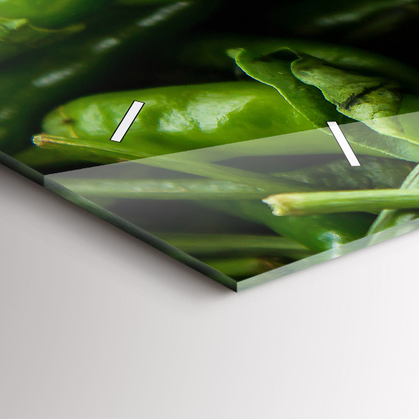 Vízszintes üvegóra Zöld bors