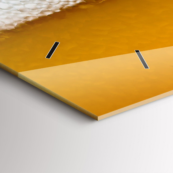 Vízszintes üvegóra Közeli kép a sörről