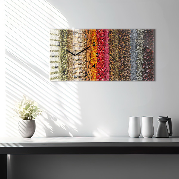 Vízszintes üvegóra Fűszerek sorai