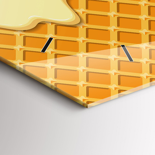 Vízszintes üvegóra Gofri és fagylalt