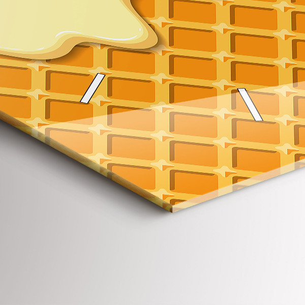 Vízszintes üvegóra Gofri és fagylalt