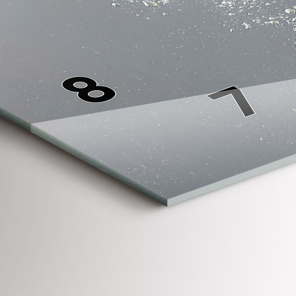 Vízszintes üvegóra Citrus vízben