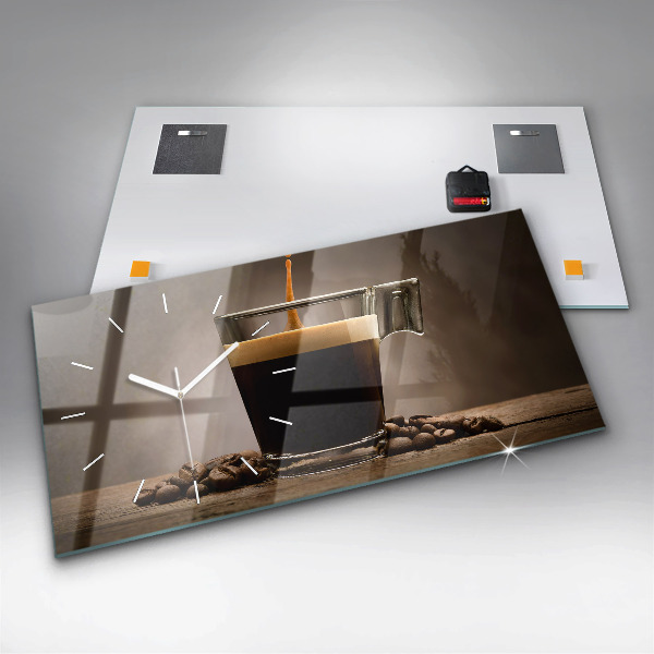 Vízszintes üvegóra Egy csésze kávét