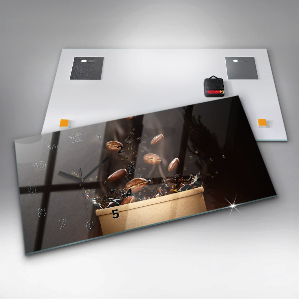 Vízszintes üvegóra Forró kávé