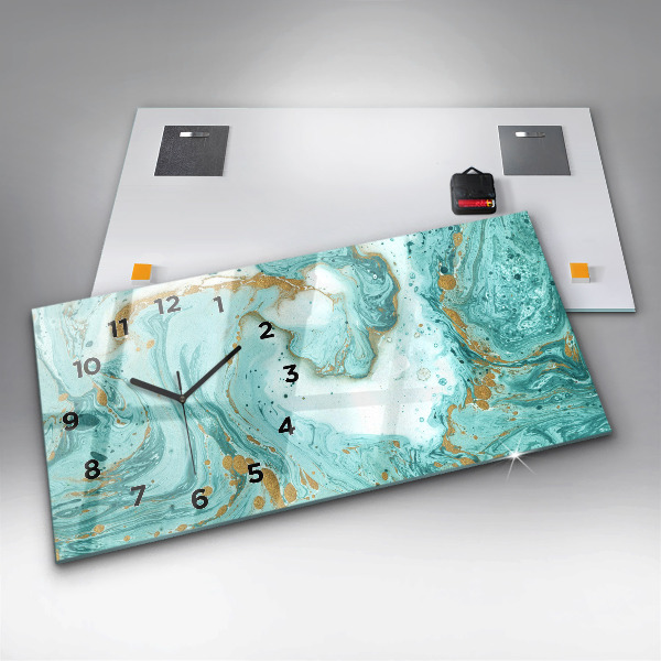 Vízszintes üvegóra Márvány textúra